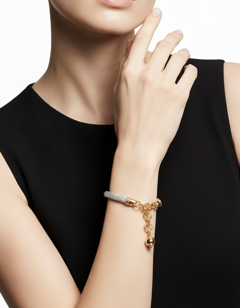18K White & Yellow Gold Jessica Bracelet