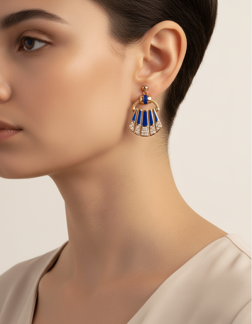 Palette earrings 18k Gold