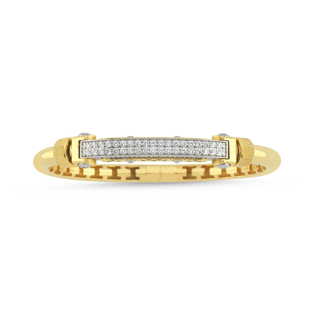 The Rivet & Pavé White Diamond Bracelet